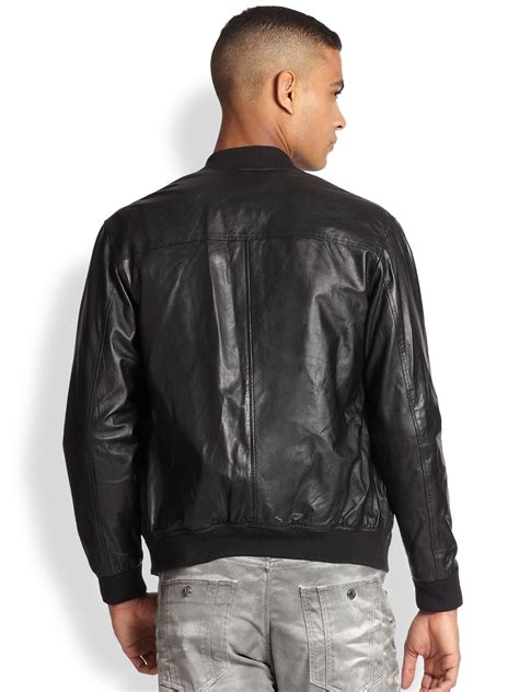 leather versace bomber jacket.